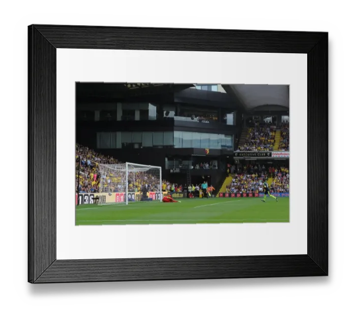 Framed Print : Santi Cazorla Scores First Goal: Arsenal's Triumph over Watford (2016-17)