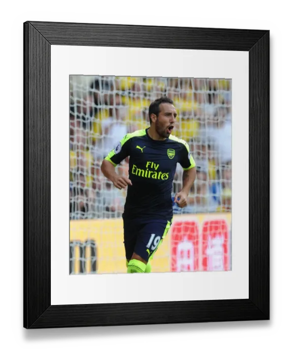 Framed Print : Santi Cazorla's Stunner: Arsenal's Winning Goal vs. Watford (2016-17)