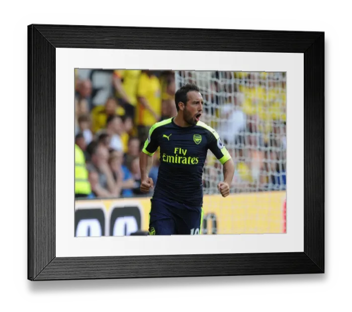 Framed Print : Santi Cazorla's Stunner: Arsenal's Winning Goal at Watford (2016-17)