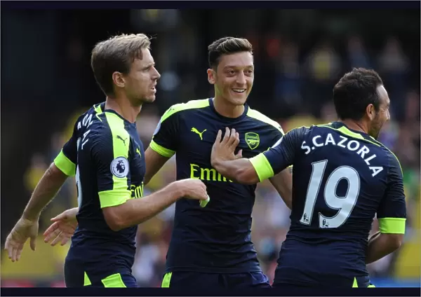 Celebrating Glory: The Goal Connection of Cazorla, Monreal, and Ozil (Watford vs. Arsenal, 2016-17)