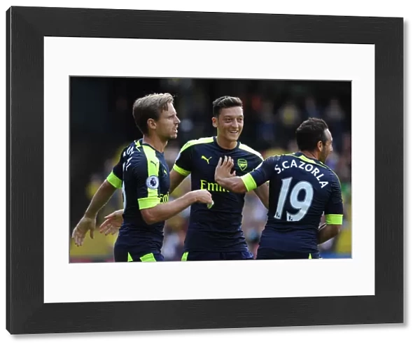 Celebrating Glory: The Goal Connection of Cazorla, Monreal, and Ozil (Watford vs. Arsenal, 2016-17)