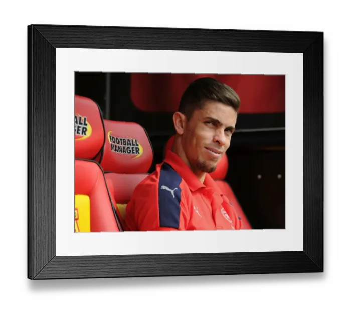 Framed Print : Arsenal's Gabriel: Focused and Ready for Premier League Battle against Watford (2016-17)