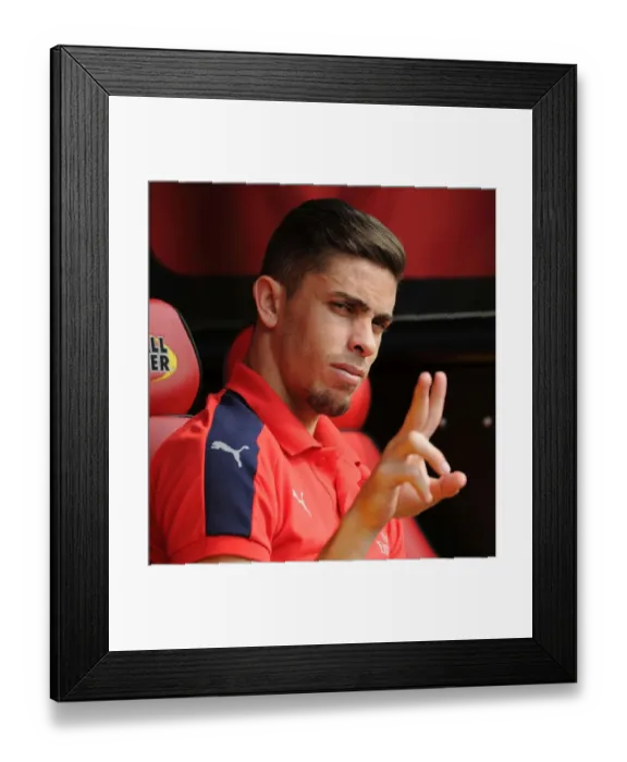 Framed Print : Gabriel Braces Up: Arsenal's Readiness for Premier League Battle Against Watford (2016-17)