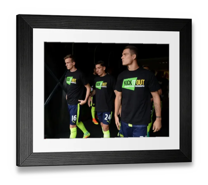 Framed Print : Arsenal's Holding, Xhaka, and Bellerin Before Watford Clash (2016-17) Framed Print : Arsenal's Holding, Xhaka, and Bellerin Before Watford Clash (2016-17)