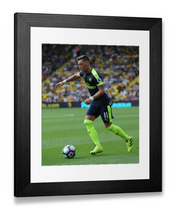Framed Print : Mesut Ozil: In Action Against Watford, Premier League 2016-17