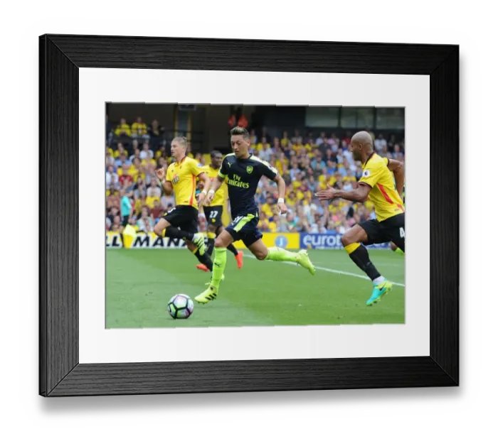 Framed Print : Mesut Ozil in Action: Arsenal vs. Watford, Premier League 2016-17