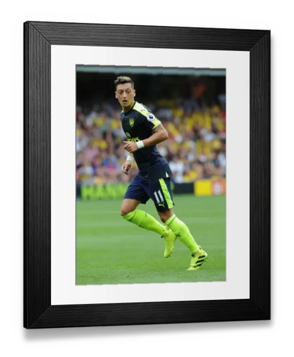 Framed Print : Mesut Ozil in Action: Arsenal vs. Watford, Premier League 2016-17