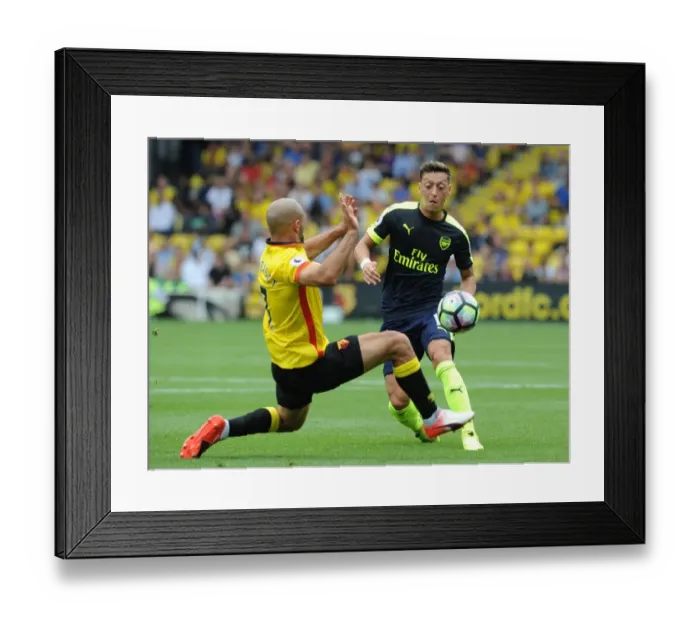 Framed Print : Mesut Ozil Outsmarts Nordin Amrabat: Arsenal's Masterclass in the 2016-17 Premier League Match against Watford Framed Print : Mesut Ozil Outsmarts Nordin Amrabat: Arsenal's Masterclass in the 2016-17 Premier League Match against Watford