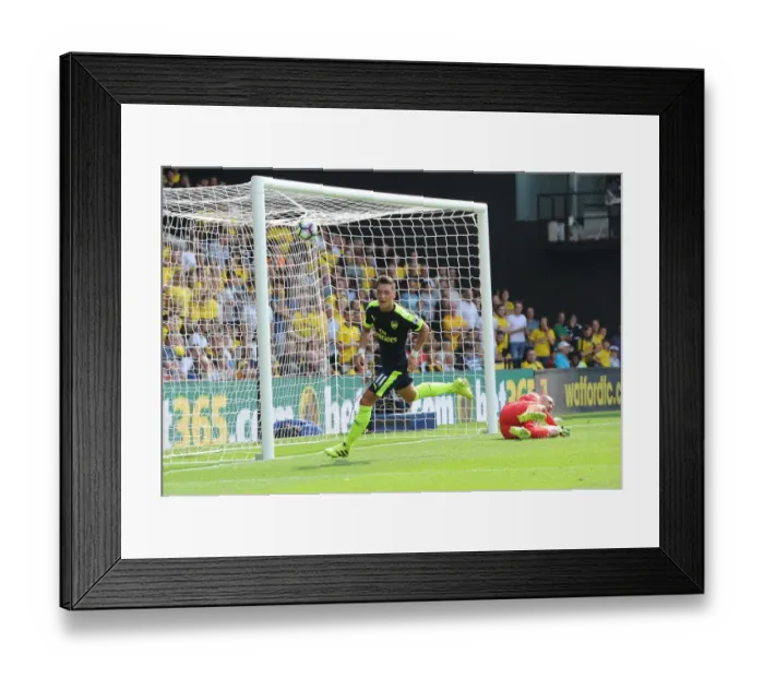Framed Print : Mesut Ozil's Hat-Trick: Arsenal's Victory over Watford (2016-17)