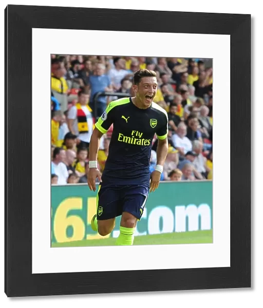 Mesut Ozil Scores the Third Goal: Arsenal's Triumph over Watford (2016-17)