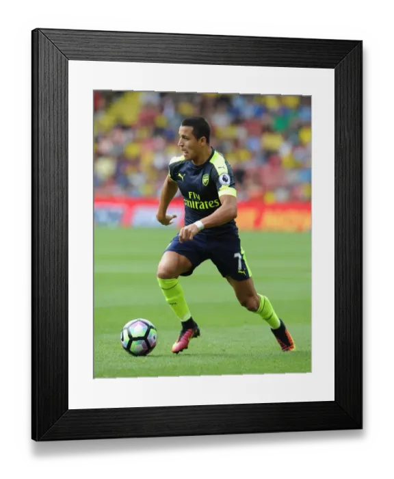 Framed Print : Alexis Sanchez in Action: Arsenal vs. Watford, Premier League 2016-17
