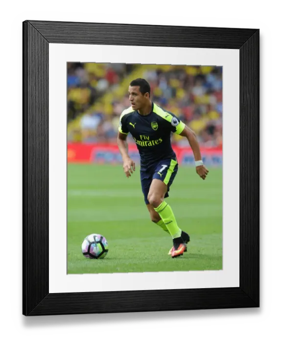 Framed Print : Alexis Sanchez in Action: Arsenal vs. Watford, Premier League 2016-17