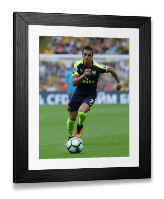 Framed Print : Alexis Sanchez in Action: Arsenal vs. Watford, Premier League 2016-17 Framed Print : Alexis Sanchez in Action: Arsenal vs. Watford, Premier League 2016-17