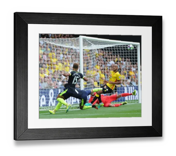 Framed Print : Alexis Sanchez Scores Arsenal's Second Goal vs Watford, Premier League 2016-17