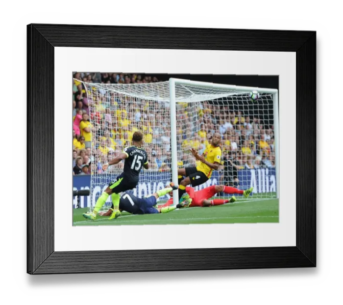Framed Print : Alexis Sanchez Scores Arsenal's Second Goal vs Watford, Premier League 2016-17 Framed Print : Alexis Sanchez Scores Arsenal's Second Goal vs Watford, Premier League 2016-17