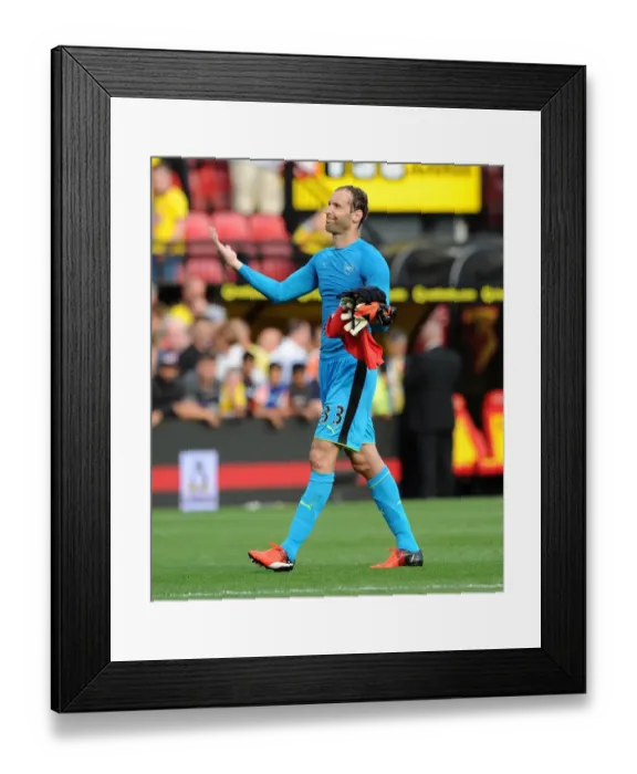Framed Print : Petr Cech (Arsenal). Watford 1: 3 Arsenal. Premier League. Vicarage Road, Watford, 27  /  8  /  16