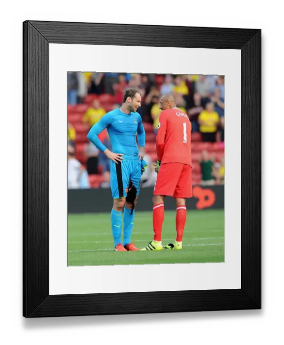 Framed Print : Petr Cech (Arsenal) Heurelho Gomes (Watford). Watford 1: 3 Arsenal. Premier League Framed Print : Petr Cech (Arsenal) Heurelho Gomes (Watford). Watford 1: 3 Arsenal. Premier League