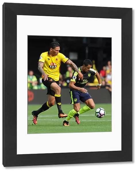 Alexis Sanchez (Arsenal) Jose Holebas (Watford). Watford 1: 3 Arsenal. Premier League