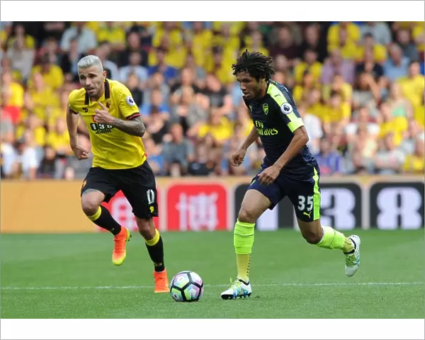 Mohamed Elneny (Arsenal) Valon Behrami (Watford). Watford 1: 3 Arsenal. Premier League
