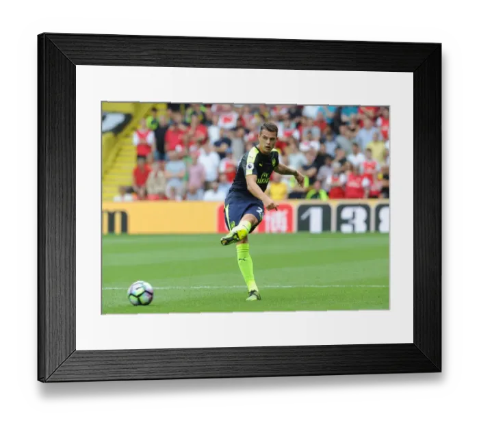 Framed Print : Dominant Xhaka: Arsenal Triumphs 3-1 over Watford in Premier League Framed Print : Dominant Xhaka: Arsenal Triumphs 3-1 over Watford in Premier League