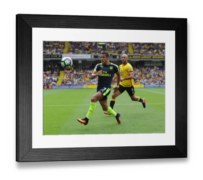 Framed Print : Alexis Sanchez's Brace: Arsenal Triumph Over Watford 3-1 in Premier League Framed Print : Alexis Sanchez's Brace: Arsenal Triumph Over Watford 3-1 in Premier League