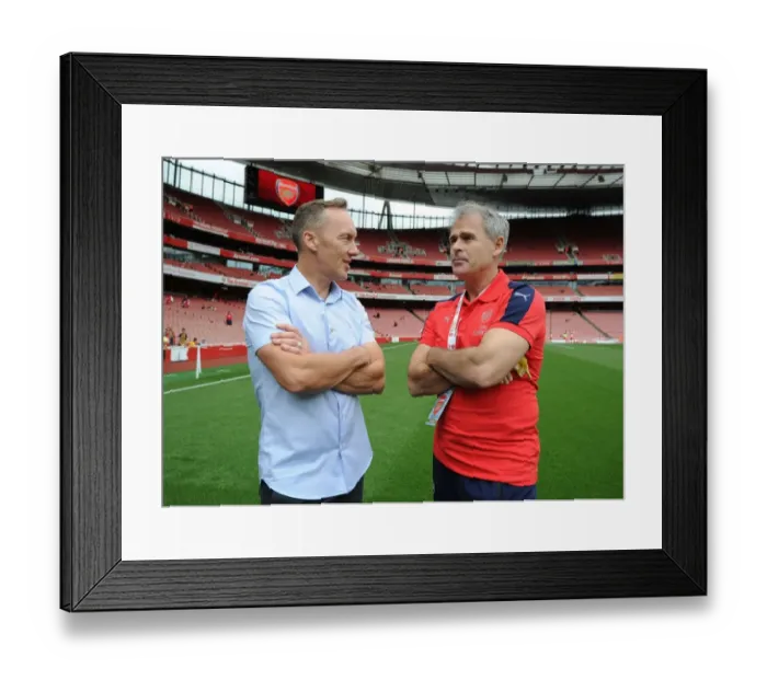 Framed Print : Arsenal Legends vs. AC Milan Glorie: A Battle of Football Legends