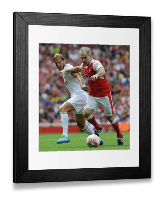 Framed Print : Clash of Football Legends: Arsenal vs. AC Milan