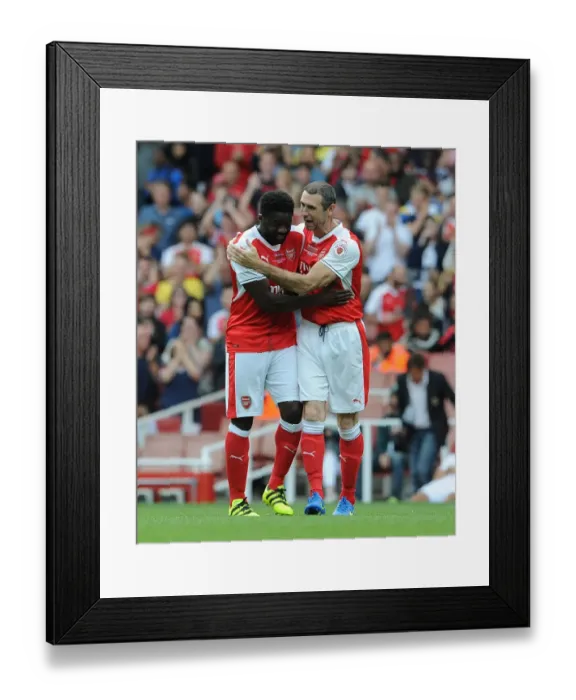 Framed Print : Arsenal Legends vs. AC Milan Glorie: A Battle of Football Legends at Emirates Stadium Framed Print : Arsenal Legends vs. AC Milan Glorie: A Battle of Football Legends at Emirates Stadium