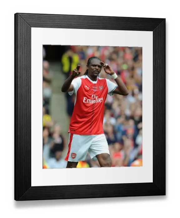 Framed Print : Kanu's Hat-trick Heroics: Arsenal Legends vs Milan Glorie at Emirates Stadium Framed Print : Kanu's Hat-trick Heroics: Arsenal Legends vs Milan Glorie at Emirates Stadium