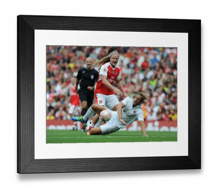 Framed Print : Arsenal Legends vs Milan Glorie: A Legendary Rivalry - Petit vs Ambrosini Framed Print : Arsenal Legends vs Milan Glorie: A Legendary Rivalry - Petit vs Ambrosini