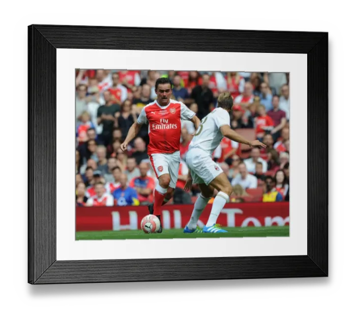 Framed Print : Arsenal Legends vs. Milan Glorie: A Battle of Football Legends at Emirates Stadium Framed Print : Arsenal Legends vs. Milan Glorie: A Battle of Football Legends at Emirates Stadium