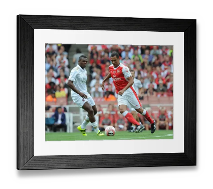 Framed Print : Gilberto (Arsenal) Marcel Desailly (Milan) Framed Print : Gilberto (Arsenal) Marcel Desailly (Milan)