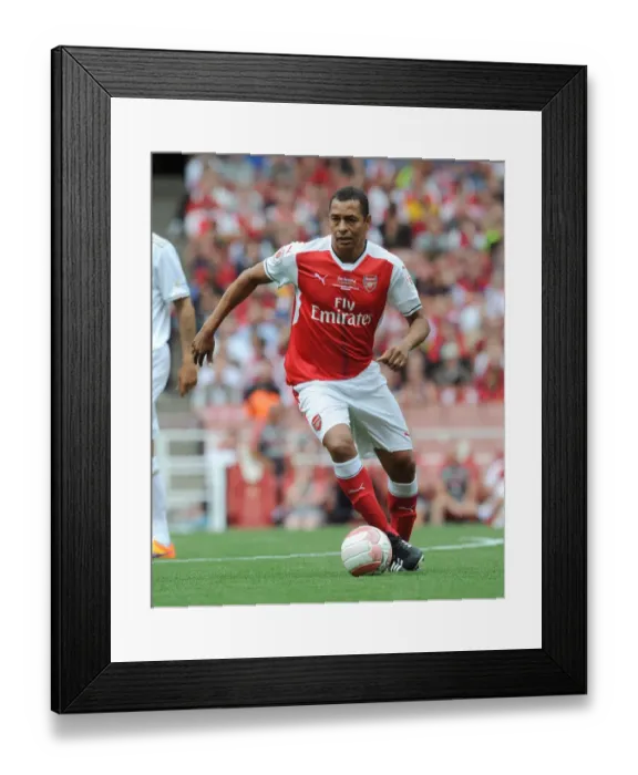 Framed Print : Gilberto (Arsenal). Arsenal Legends 4: 2 Milan Glorie. Arsenal Foundation Charity Match