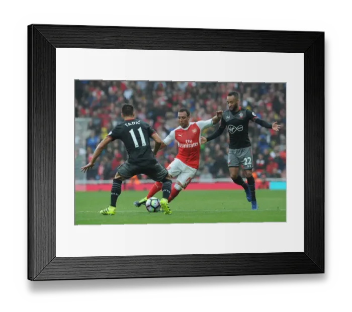 Framed Print : Intense Clash: Cazorla vs Tadic & Redmond - Arsenal vs Southampton (2016-17) Framed Print : Intense Clash: Cazorla vs Tadic & Redmond - Arsenal vs Southampton (2016-17)