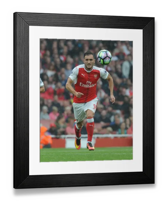 Framed Print : Lucas Perez in Action: Arsenal vs Southampton (2016-17), Emirates Stadium