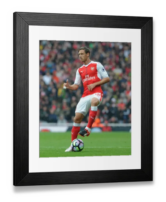 Framed Print : Monreal in Action: Arsenal vs Southampton (2016-17), Emirates Stadium Framed Print : Monreal in Action: Arsenal vs Southampton (2016-17), Emirates Stadium