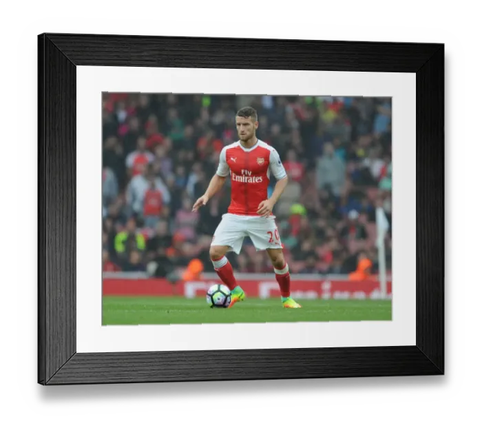 Framed Print : Arsenal's Mustafi in Action: Arsenal vs Southampton, Premier League 2016-17