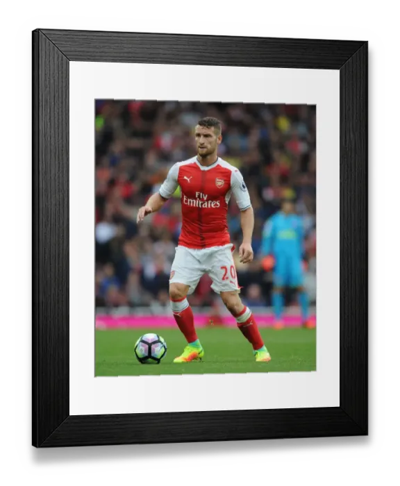 Framed Print : Arsenal's Mustafi in Action: Arsenal vs. Southampton (2016-17), Emirates Stadium