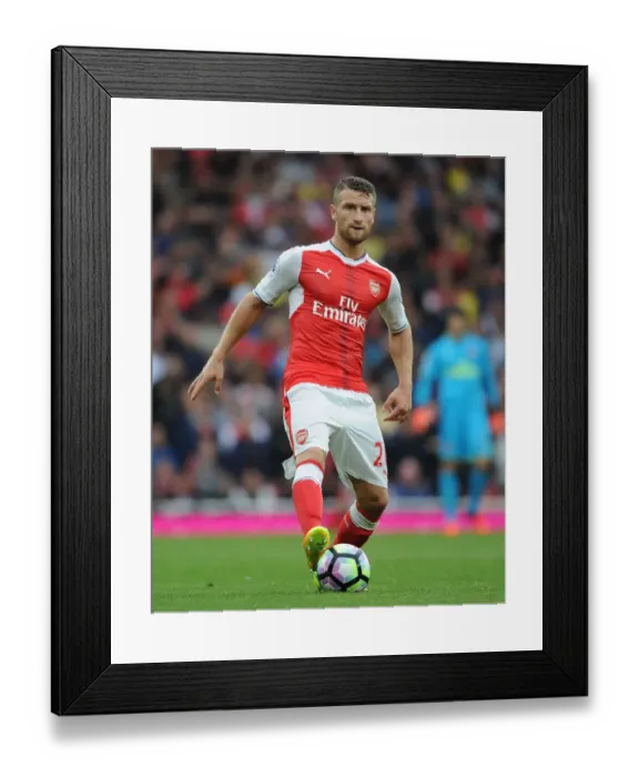 Framed Print : Arsenal vs Southampton: Mustafi's Performance at Emirates Stadium (2016-17)