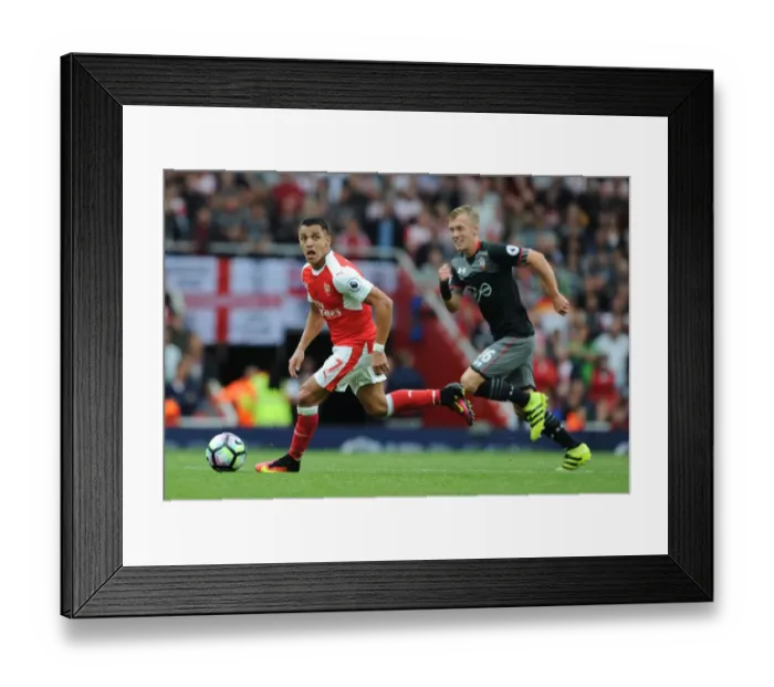 Framed Print : Alexis Sanchez Outsmarts Ward-Prowse: Arsenal vs. Southampton, 2016-17 Premier League Framed Print : Alexis Sanchez Outsmarts Ward-Prowse: Arsenal vs. Southampton, 2016-17 Premier League