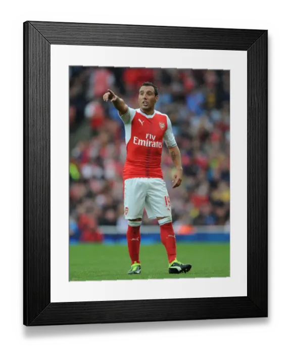 Framed Print : Arsenal's Santi Cazorla in Action: Arsenal vs Southampton (2016-17)