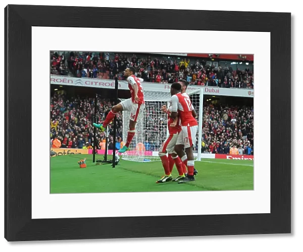 Arsenal's Santi Cazorla Scores Second Goal Against Southampton (2016-17) - Francis Coquelin Celebrates