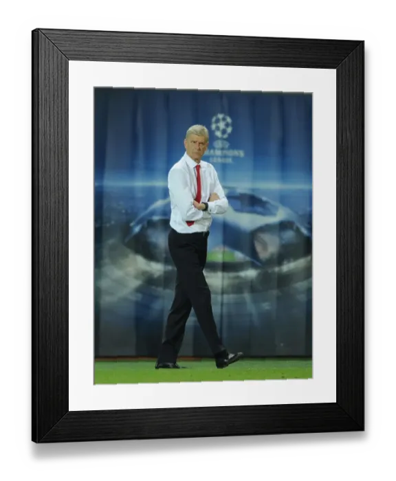 Framed Print : Arsene Wenger at Parc des Princes: Arsenal vs. Paris Saint-Germain, UEFA Champions League 2016-17