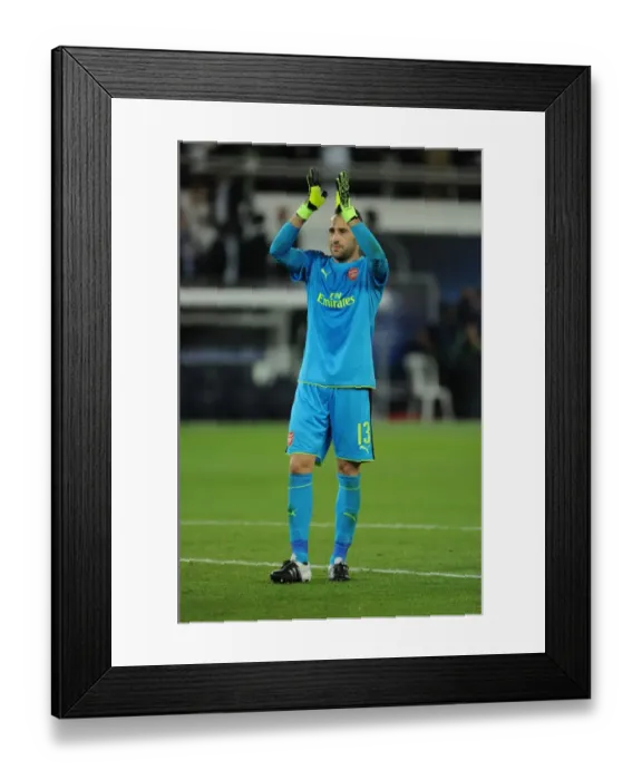 Framed Print : David Ospina's Reaction: Paris Saint-Germain vs Arsenal (2016-17 UEFA Champions League)
