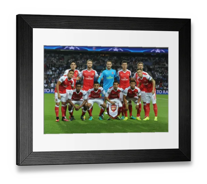 Framed Print : Champions League Clash: Paris Saint-Germain vs. Arsenal at Parc des Princes, 2016