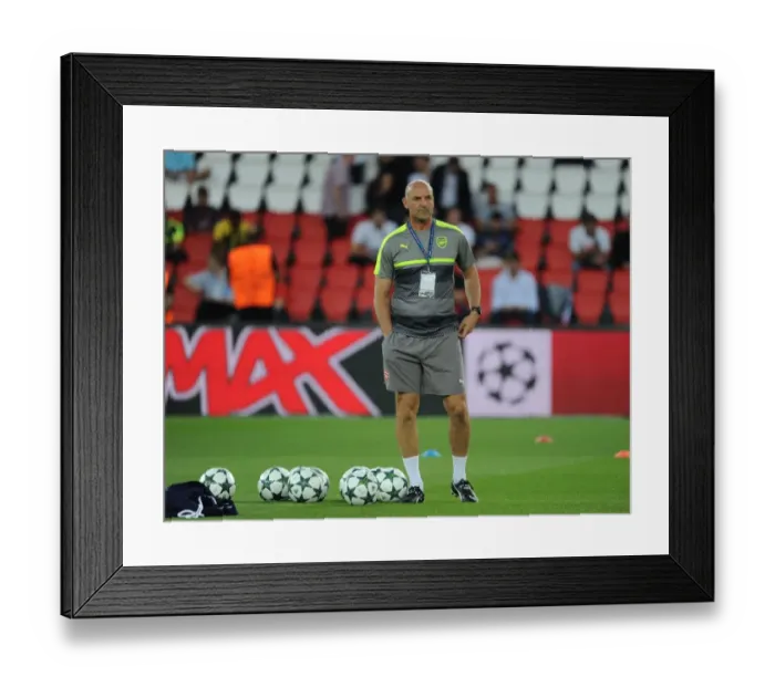 Framed Print : Steve Bould: Arsenal Assistant Manager Ahead of PSG Showdown in Paris, 2016 Framed Print : Steve Bould: Arsenal Assistant Manager Ahead of PSG Showdown in Paris, 2016
