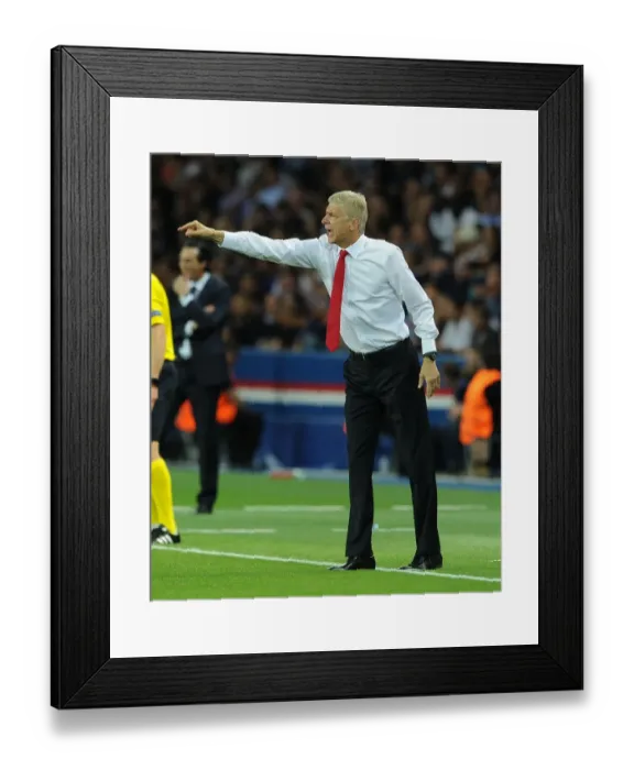 Framed Print : Arsene Wenger Faces Off Against Paris Saint-Germain in 2016-17 Champions League Showdown