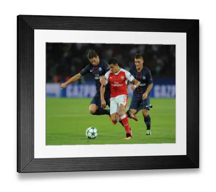Framed Print : Sanchez vs. Krychowiak: A Champions League Battle at Parc des Princes Framed Print : Sanchez vs. Krychowiak: A Champions League Battle at Parc des Princes