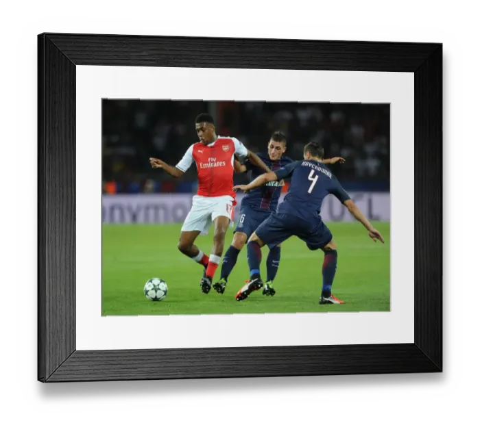 Framed Print : Champions League Showdown: Iwobi vs. Verratti & Krychowiak - Paris Saint-Germain vs. Arsenal
