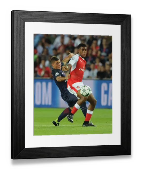 Framed Print : Clash of Titans: Iwobi vs. Verratti - Paris Saint-Germain vs. Arsenal FC, UEFA Champions League Framed Print : Clash of Titans: Iwobi vs. Verratti - Paris Saint-Germain vs. Arsenal FC, UEFA Champions League